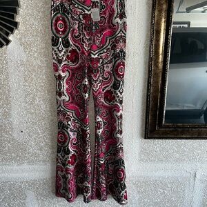 Free People Vibrant Paisley Flare Pants